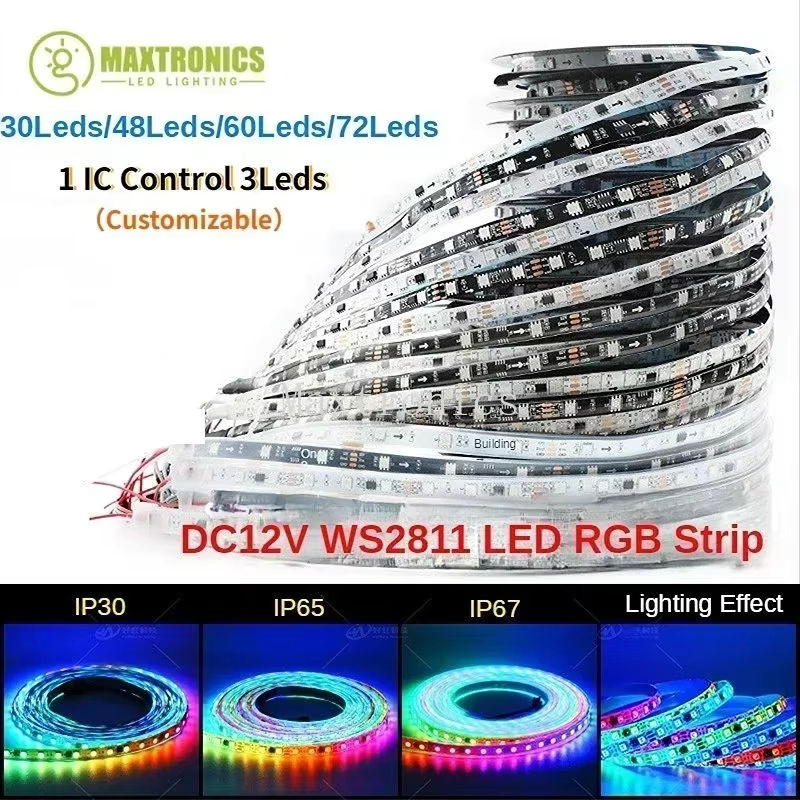SAGE LU MEI RGBIC LED-Streifen individuell adressierbare Dual-Signal-Vollfarb-LED-Bänder in Multicolour - Bild 2