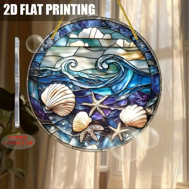 Potdemiel Sonnenfänger Herbst Acryl Rund Multicolour Dekorationsartikel für Fenster und Tischdeko Durchmesser: 20 cm - Bild 2
