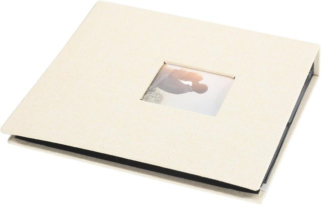 Koogeelife Fotoalbum aus Baumwolle und Leinen mit 208 Taschen in Khaki und Weiß für Briefmarken und Tickets, 3 Zoll - Bild 1