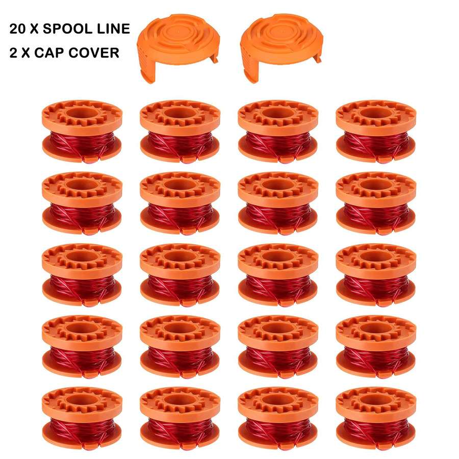 Worx Ersatz-Trimmerspule für Akku-Rasentrimmer in Orange, passend für WG154 WG163 WG180 WG175 WG155 WG151 WG160 - Bild 2