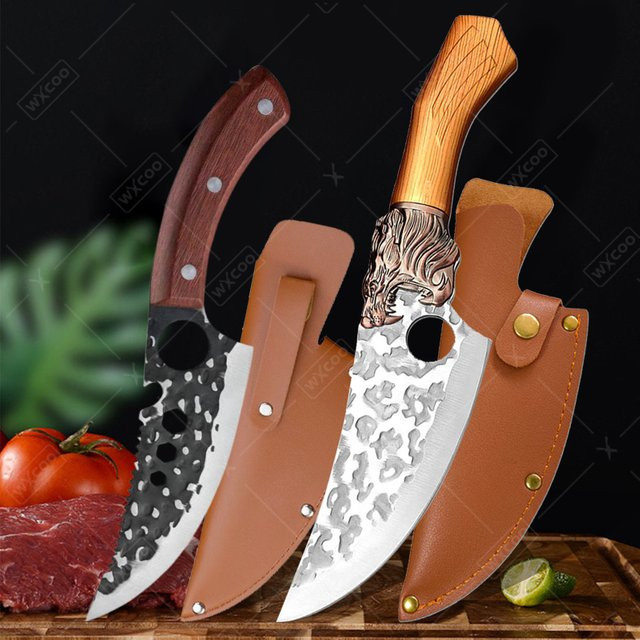 WXCOO Professionelles Japanisches Kochmesser mit Holzgriff und Schutzhülle in Silber - Bild 1