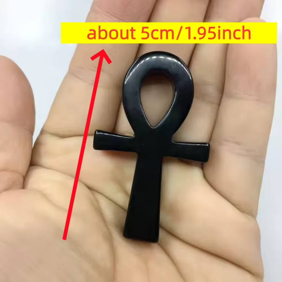 CrystalHola Handgeschnitzter Obsidian Anka Mineralstein in Schwarz als Wohndekoration - Bild 3