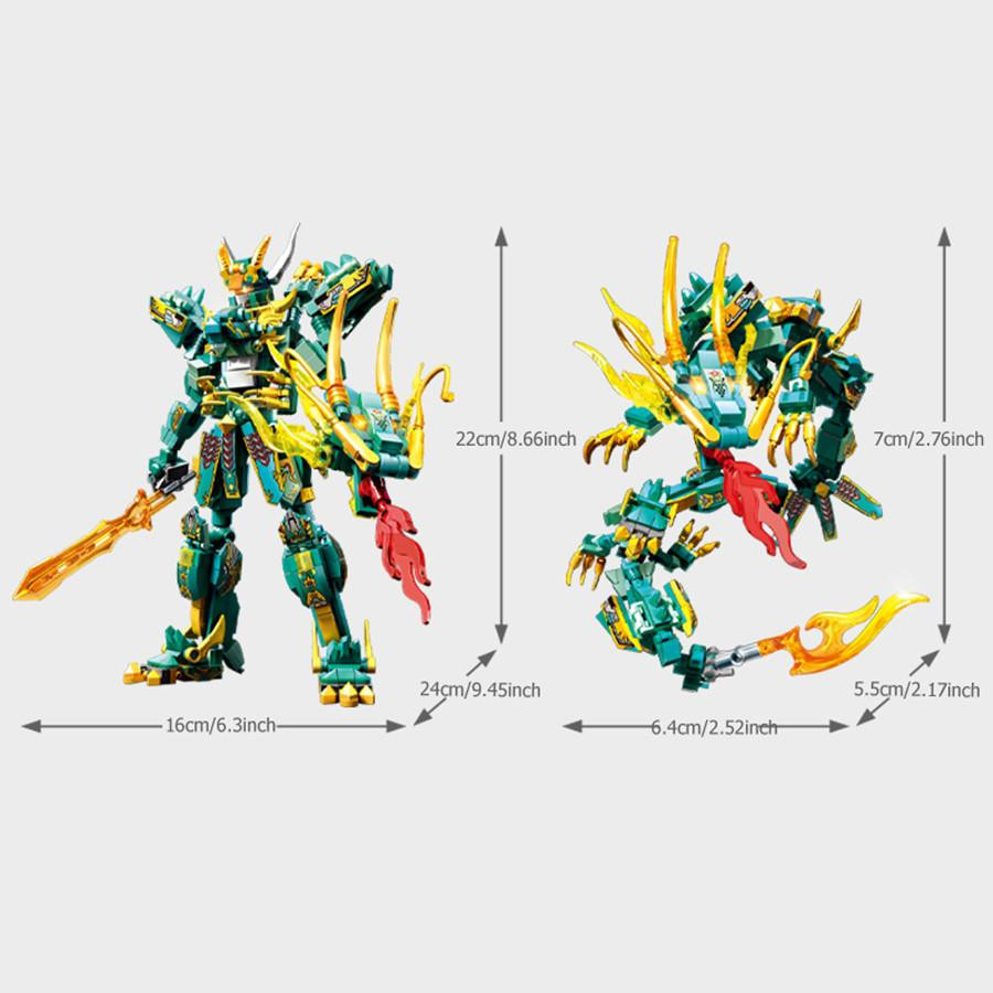 SEMBO Tier-Verwandlungsroboter Baustein-Sets Tiger Drache Mecha für 6-12 Jahre - Bild 2