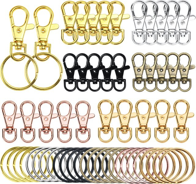 QIAO Karabiner Haken, 6 Farben, 23/32/36/38mm, für Halskette, Armband - Bild 1