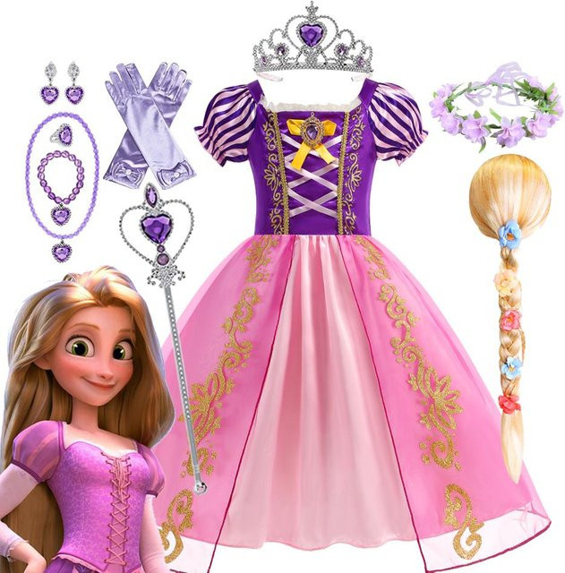 Disney Rapunzel Prinzessinnenkleid Kostüm, Rosa / Pink, ab 2 Jahren - Bild 1