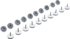 BGS Filzgleiter-Satz mit Schrauben, grau, 20-teilig, Durchmesser: 24 mm - Bild 1