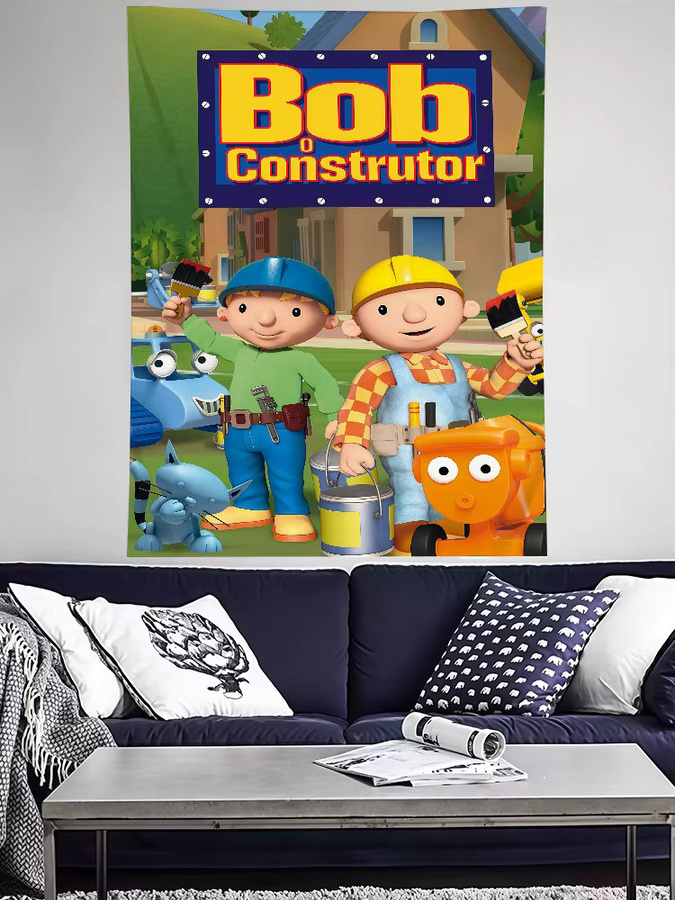 Warner Bros. B-Bob der Baumeister Kunstdruck Flagge, Mehrfarbig, 60 x 40 cm - Bild 4