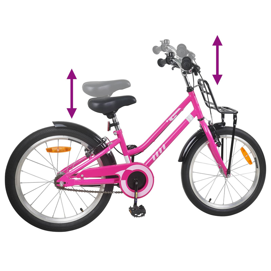 VD Home Furnishing Kinderfahrrad 20 Zoll Rosa und Schwarz - Bild 1