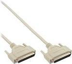 InLine Serielles Kabel mit 37-poligem Stecker zu Stecker, vergossen, 1:1 belegt, Länge: 5 m - Bild 1