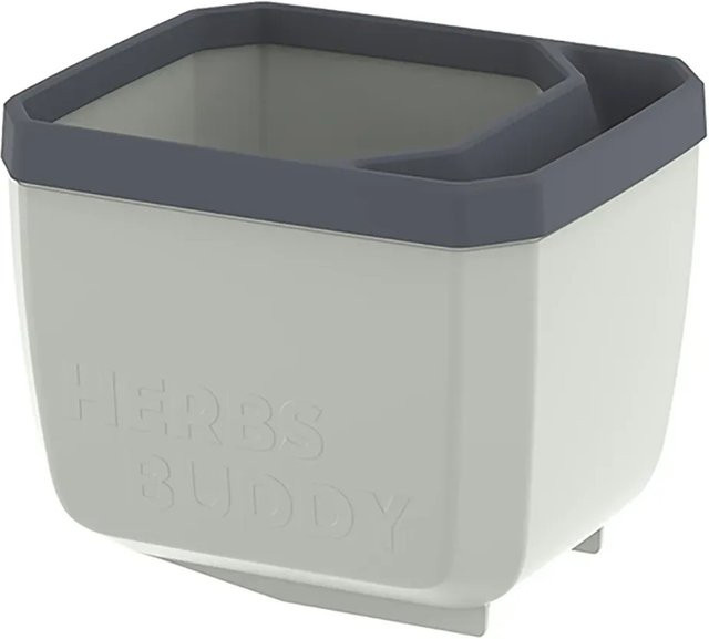 Gusta Garden Pflanztopf Herbs Buddy in Hellgrau, B/T/H: 16,3 x 14,5 x 14,9 cm - Bild 1