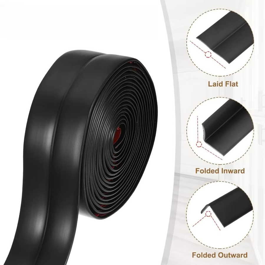 Flexible Eckleiste zum Aufkleben für Innen- und Außenwände, braun, Breite: 4 cm, Länge: 2 m - Bild 3