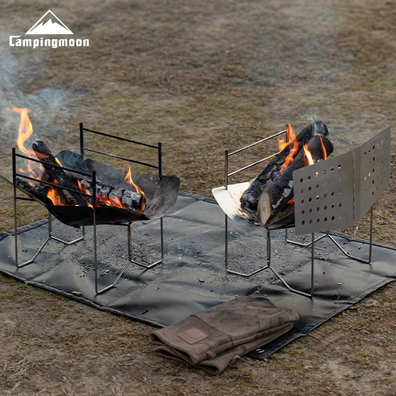 SOLO-D Sol A4 Windschutzscheibe aus Edelstahl in Silber, faltbare feuerfeste Windschutzplatte für Camping und Picknick, B/H: 37,0 x 16,5 cm - Bild 2