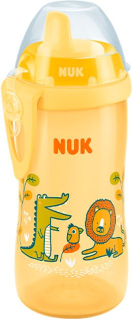 NUK Kiddy Cup Trinklernbecher Gelb BPA-frei mit hartem Schnauzenaufsatz und Auslaufschutz - Bild 1