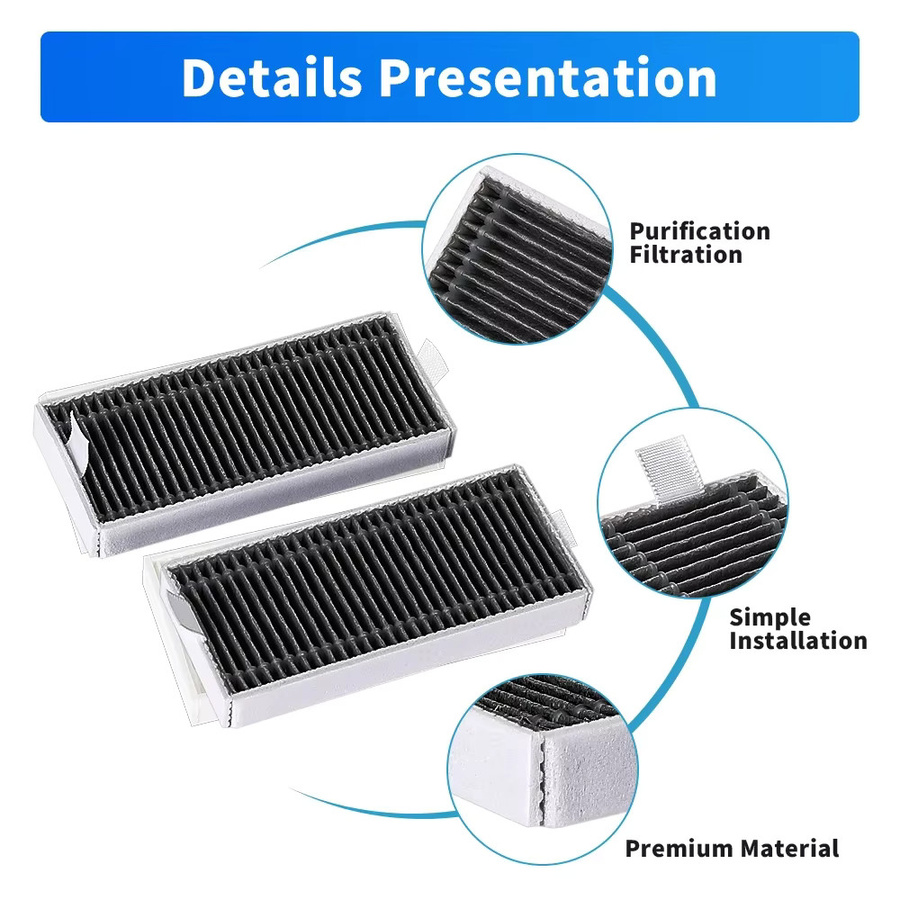 Schwarze HEPA-Filter für ECOVACS DEEBOT X9 Pro, X9 Pro Omni, T80 Omni, X8 Pro Omni, X8 Omni, X11, X11 PRO, X11 PRO OMNI und X11 OMNICYCLONE - Bild 3