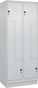 C+P Z-Spind Classic PLUS mit 4 Fächern und Sockel, Grau, B/T/H: 80 x 50 x 195 cm - Bild 1