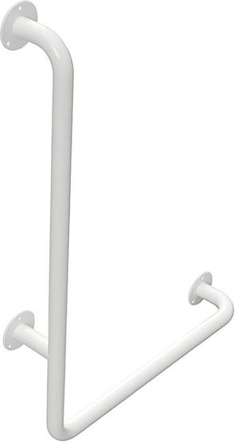 Brillantbad BELP Haltegriff Links Weiß Matt aus Stahl für Bad und WC, B/T/H: 62,5 x 11,0 x 88,5 cm, 120 kg Traglast, Wandmontage durch Schrauben - Bild 1