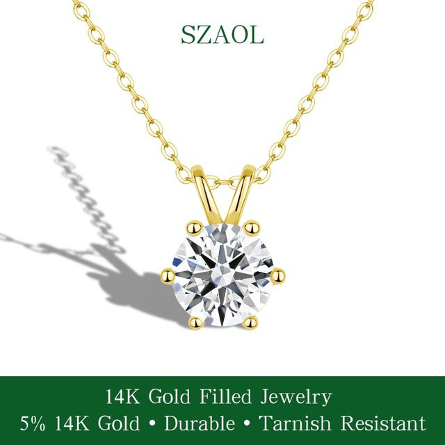 SZAOL Halskette, 585 Gold, Moissanit, Damen - Bild 1