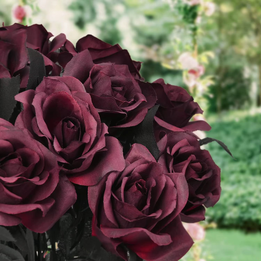 5 bis 10 Stück Künstliche Seidenrosen in Rot für Dekorationen wie Hochzeiten, Valentinstag oder DIY-Kränze - Bild 4