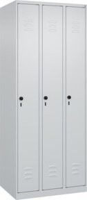 C+P Spind Classic PLUS Spind mit 3 Abteilen in Grau, B/T/H: 75 x 50 x 185 cm - Bild 1