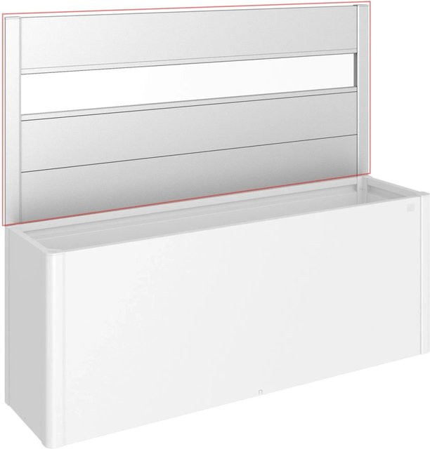 Biohort Sichtschutz für Hochbeet aus Acrylglas in Silber-Metallic, Breite: 400 cm, Höhe: 100 cm - Bild 1