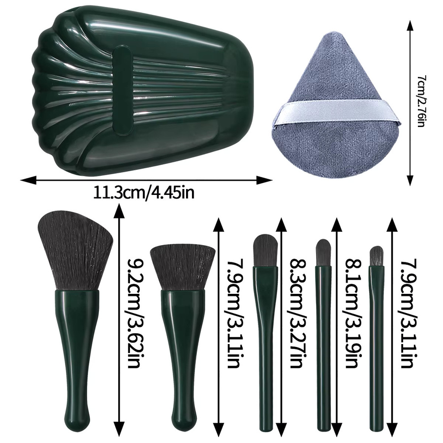 KOSSHOW Make-up-Pinsel-Set, 8-teilig, Muschelmuster, Unisex - Bild 5