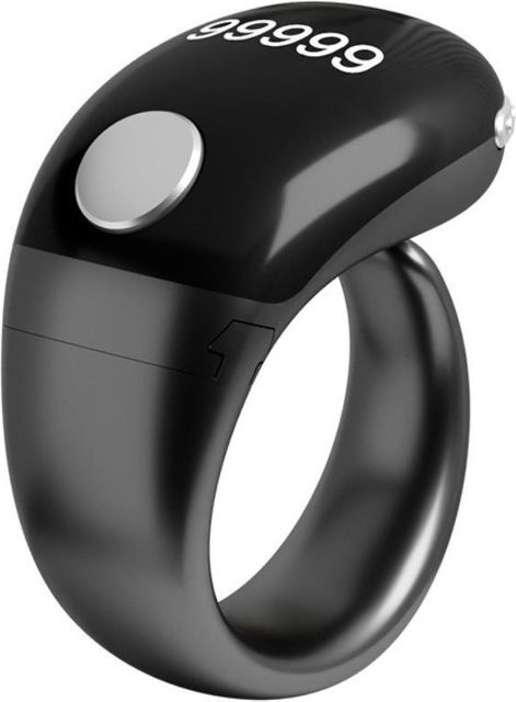 Fiweiinpor Digitaler Strichzähler mit LCD-Anzeige und Touch-Steuerung als Smart Ringzähler für Achtsamkeitsübungen, Unisex, in Schwarz, Gold oder Grün - Bild 1