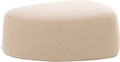 Leyform GOGO Pouf Polstermöbel oval in Beige mit Stoffbezug und Gleitern, B: 98 cm, T: 91 cm, H: 39 cm - Bild 1
