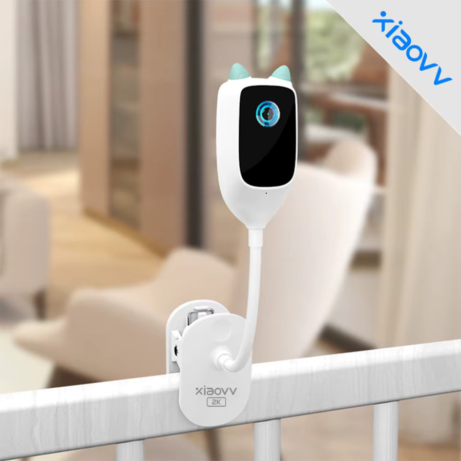 Xiao VV 4MP WLAN-Babyphone mit Schreierkennung, Vollfarb-Nachtsicht und 360-Grad-Drehfunktion in Weiß - Bild 2