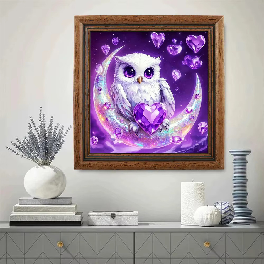 EverShine Eule Mond Mosaik Herz, Diamant Stickerei Kit, Tiere - Bild 3