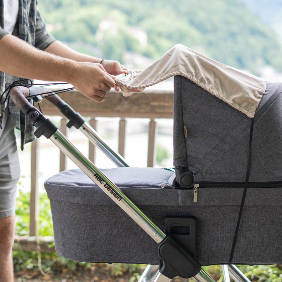 Zamboo Universal Sonnensegel für Kinderwagen in Beige - Bild 7