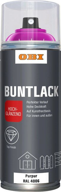 OBI Buntlack Spray RAL 4006 Purpur hochglänzend 400 ml - Bild 1