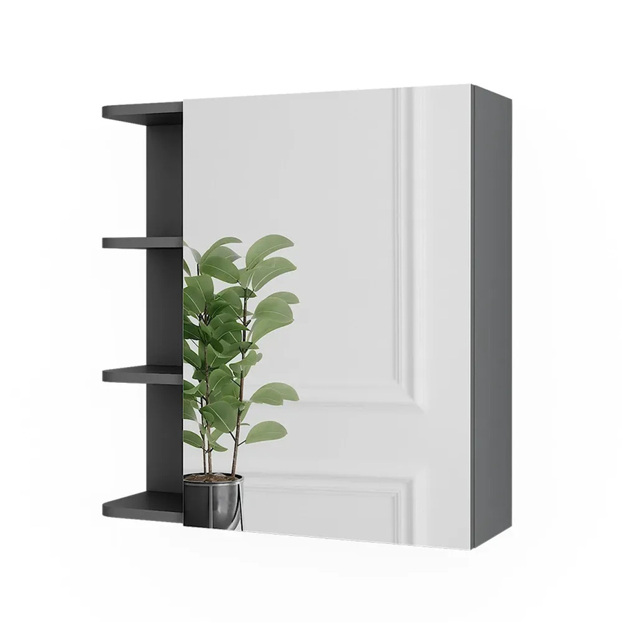 Vicco Spiegelschrank Fynn Anthrazit, Wandmontage, B/H: 62 x 64 cm - Bild 2