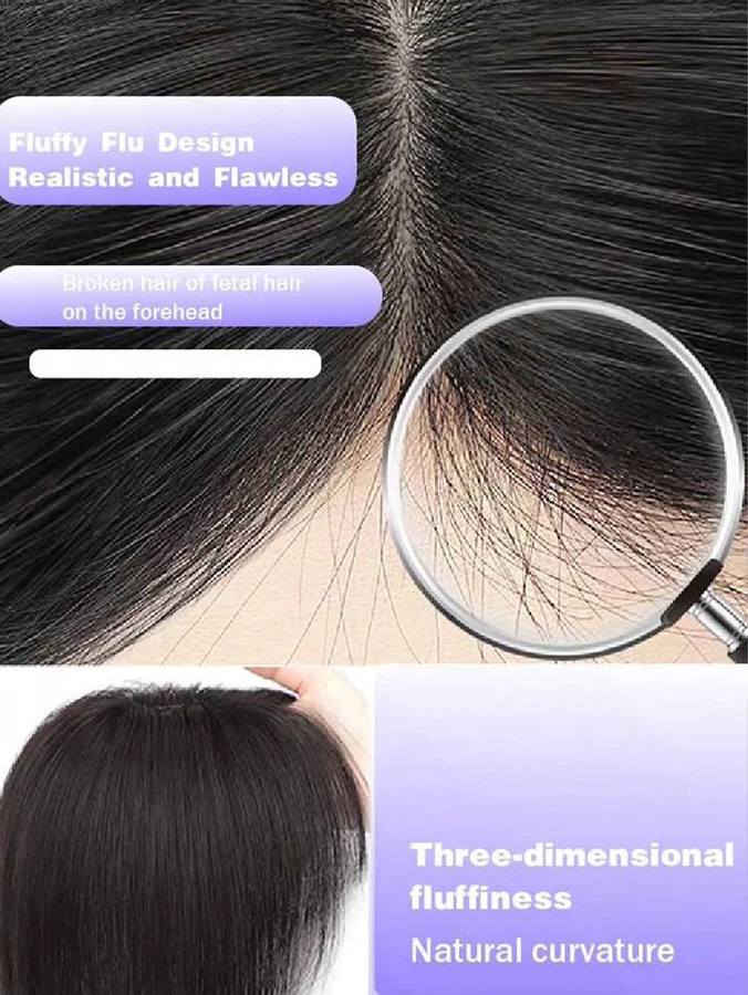 Clip-in-Extensions Haar-Pony, synthetische seitliche Fransen, Damen - Bild 3