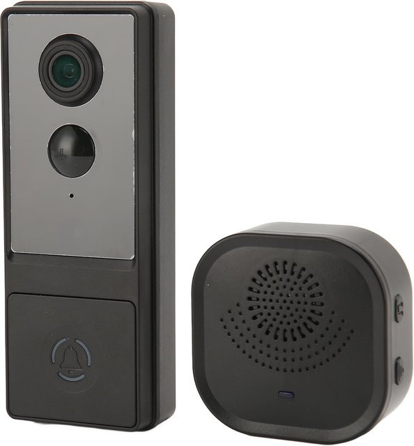 OutsideWorld Smarte Wifi Video-Türklingel in Schwarz mit 1080P Auflösung, 2-Wege-Audio, Bewegungserkennung und Nachtsicht zur APP-Überwachung - Bild 1
