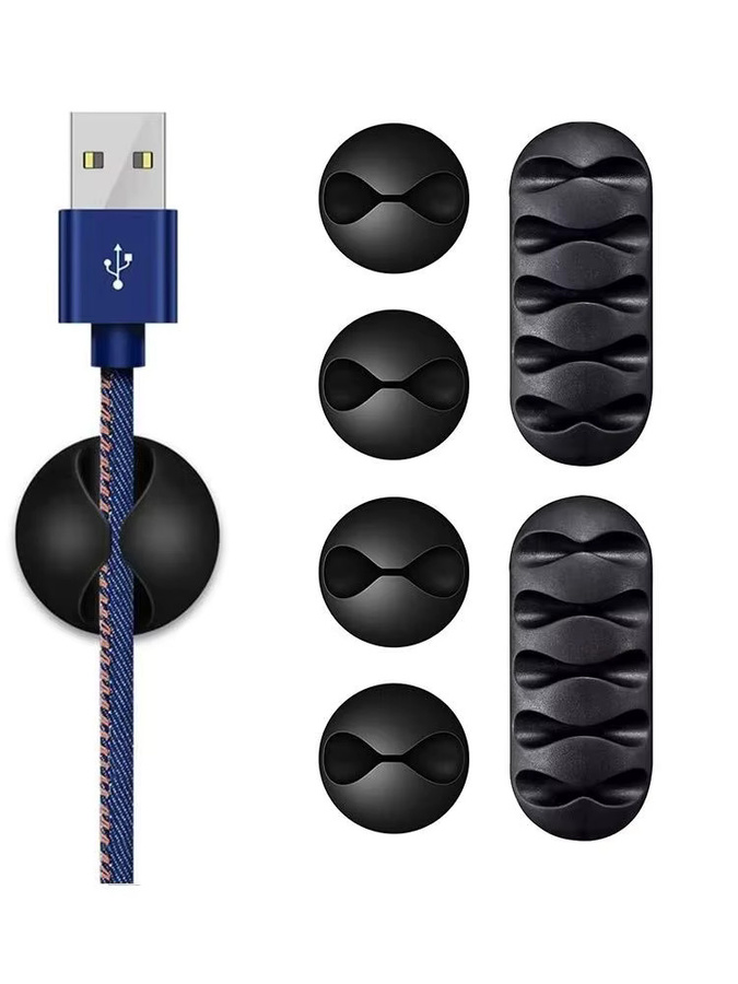 VORILYNEX Silikon USB-Kabel-Organizer und Kabelhalter für Schreibtisch-Management von Maus- und Kopfhörerzubehör - Bild 4
