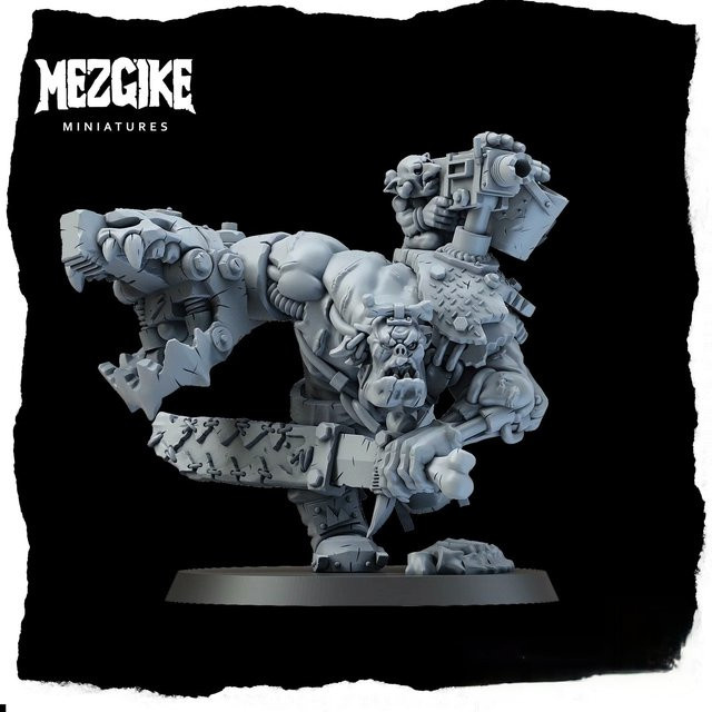 Resinking Orc Boss, Modellbausatz Resin Kit, Fantasy, Grau - Bild 1