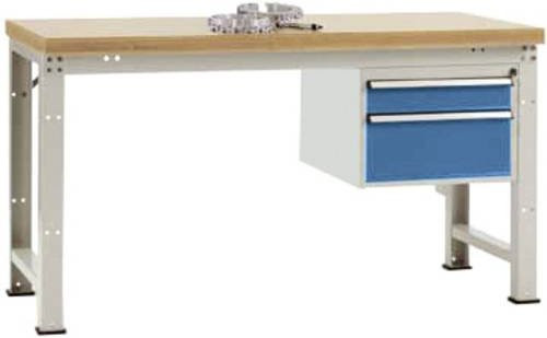 Manuflex WP5667.5012 Werkbank in Licht-Blau und Grau, B/T/H: 200 x 80 x 70 cm - Bild 1