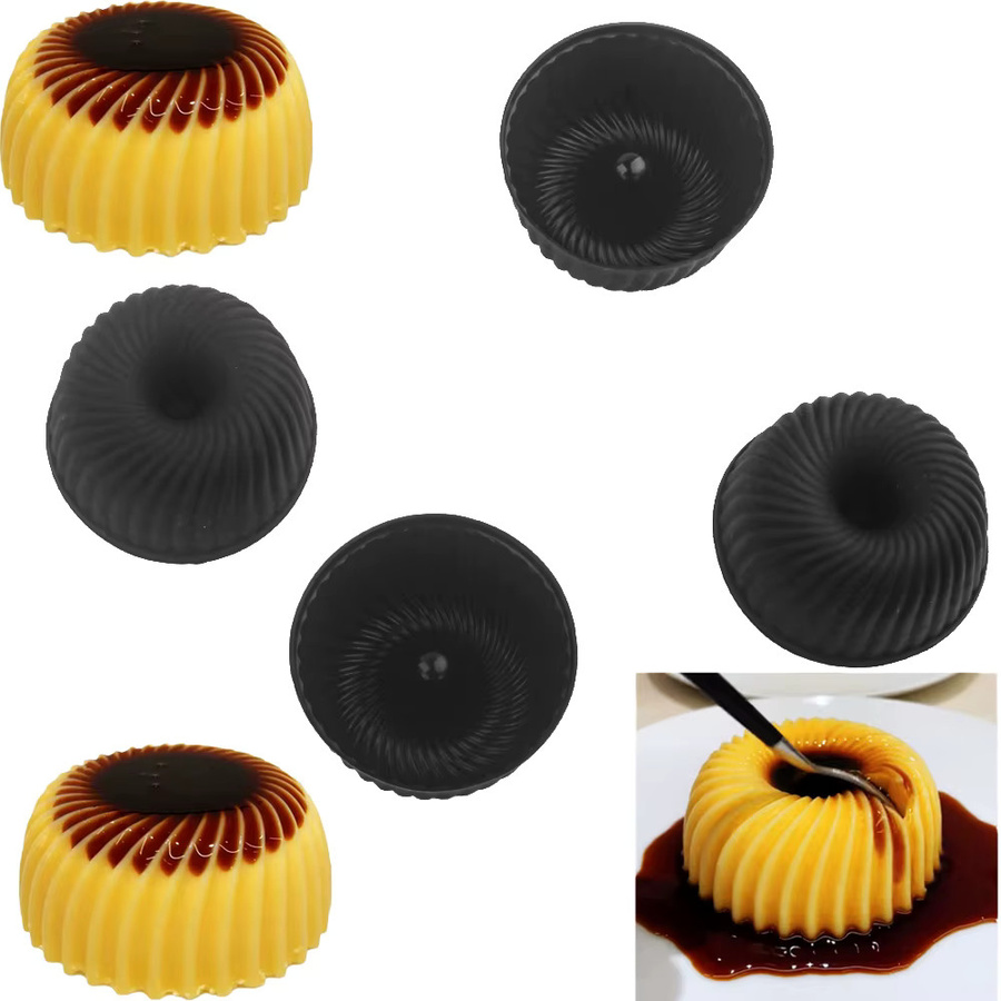 Meibum Silikonform in Rockform für Schokolade, Pudding und Chiffon-Kuchen, Schwarz - Bild 4