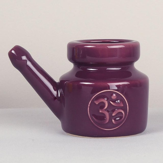 Keramik-Neti-Kännchen Melancholy zur Nasenreinigung, Violett, 350 ml - Bild 1