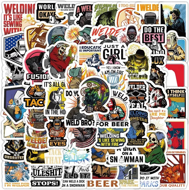 GOGOTU Cartoon Schweißer Aufkleber, 100-teiliges Set - Bild 1