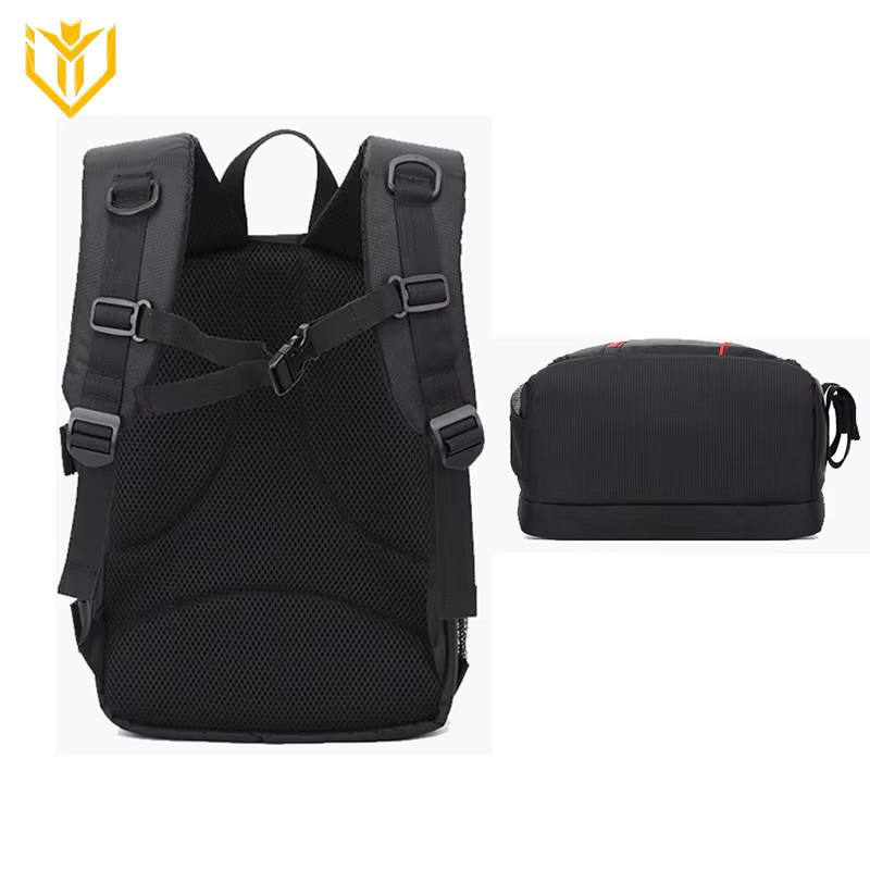 JINNUOLANG Kamerarucksack für professionelle SLR-Digitalfotografie, wasserdicht, in Schwarz oder Rot, geeignet für SONY, Canon und Nikon mit Objektivstativhalter - Bild 2