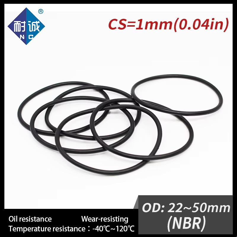 10er Set NBR Nitril-Gummi O-Ring Dichtungen in Schwarz, Ölbeständig und Wasserdicht, Stärke: 1 mm - Bild 3
