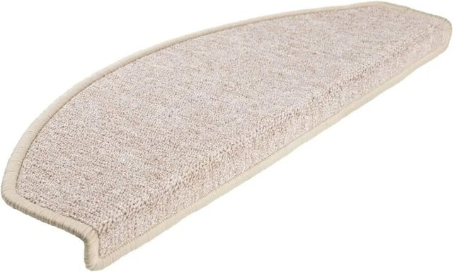 vidaXL Stufenmatten 10er Set Halbrund in Taupe, selbstklebend und rutschfest, B/T/H: 65 x 24 x 4 cm - Bild 1