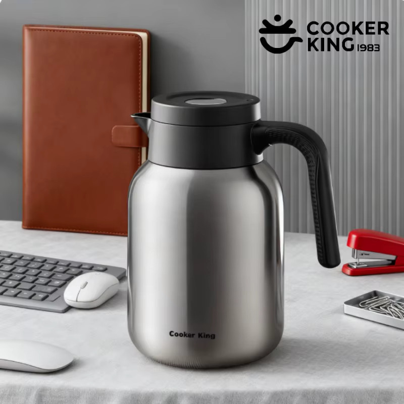 COOKER KING Isolierter Edelstahl Wasserkocher und Thermoskanne in Silber, 1,5 l bis 2,0 l Fassungsvermögen - Bild 2