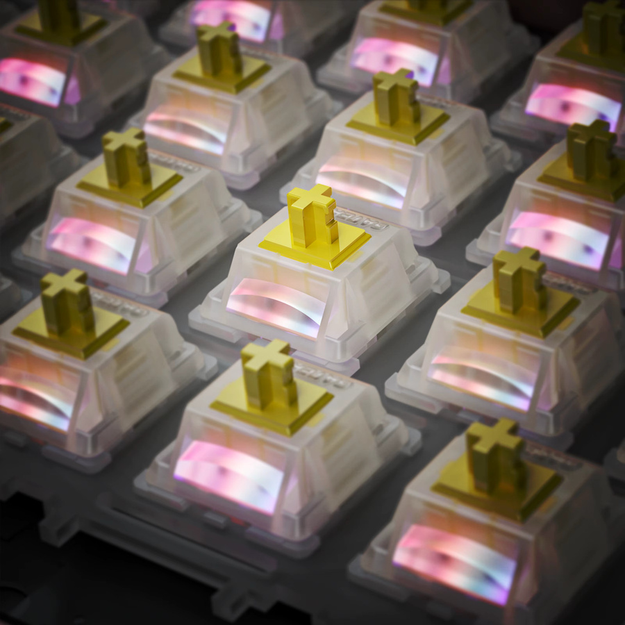 Gateron Milky Yellow Pro V3 Lineare Schalter für mechanische MX-Tastaturen, 5-polig, 50 gf, vorgeschmiert - Bild 2