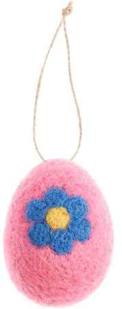 Rico Design Ei-Aufhänger Blüte aus Filz in Pink