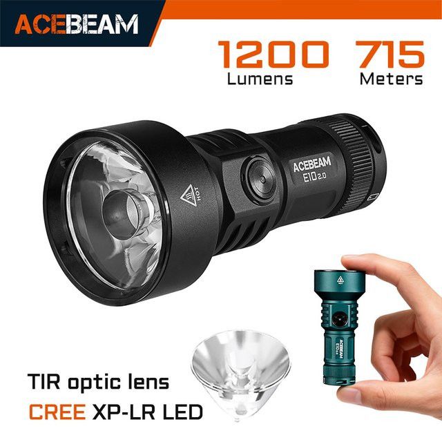 ACEBEAM E10 2.0 Langstrecken-EDC-Taschenlampe mit TIR-Optik und USB-Aufladung - Bild 1