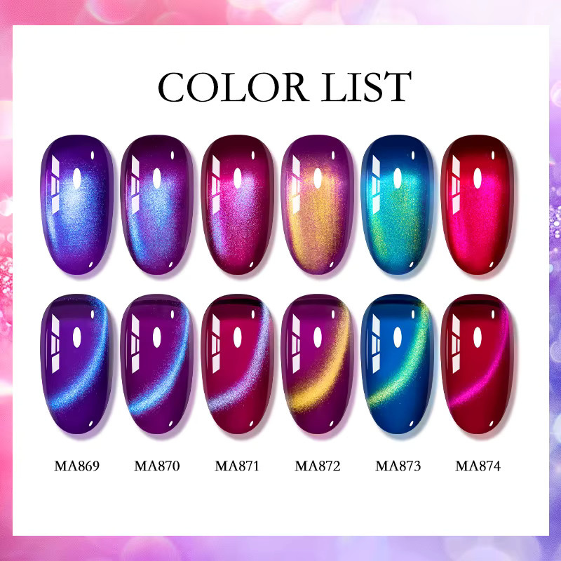 MEET ACROSS Aurora Cat Eye Gel-Nagellack, Blue Aurora Effect, 7 ml - Bild 4