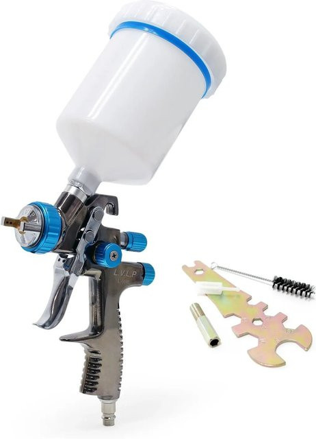 Xpotool LVLP Lackierpistole Spritzpistole mit 500 ml Behälter und 10 mm Airbrush Düse - Bild 1