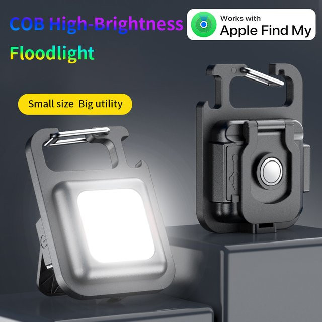 Aiyato Multifunktions-Locator Bluetooth-Tracker in Schwarz, wiederaufladbarer Finder kompatibel mit Apple Find My App - Bild 1